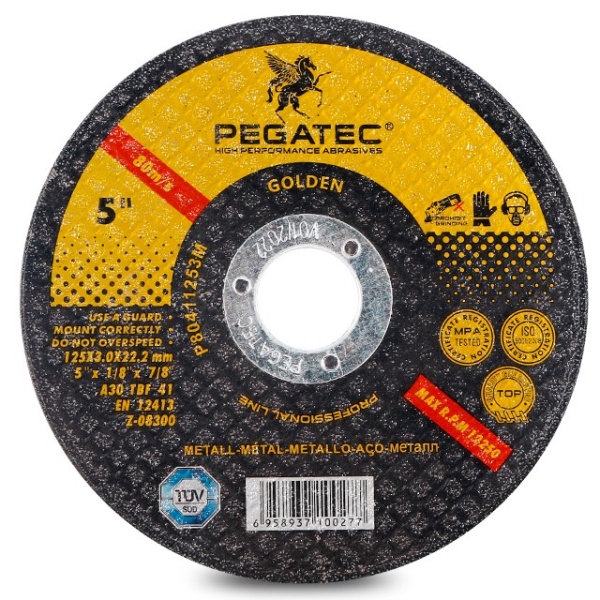 Круг отрезной PEGATEC 125х3,0х22 Т41, 80 м/с арт. P80411253M Круг отрезной PEGATEC 125х3,0х22 Т41, 80 м/с арт. P80411253M