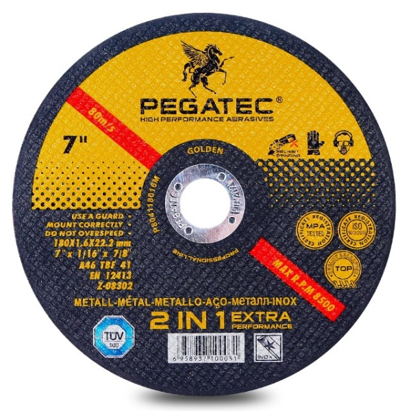 Круг отрезной PEGATEC 180х1,4х22 Т42, 80 м/с арт.P804218014IN Круг отрезной PEGATEC 180х1,4х22 Т42, 80 м/с арт.P804218014IN